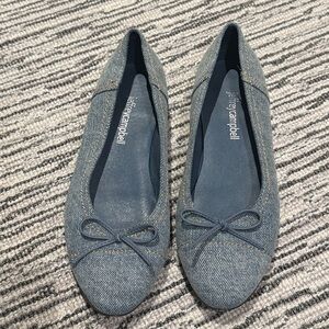 Jeffrey Campbell Arabesque Ballet Flat blue denim